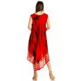 thumbnail image 2 of Sakkas Alexis Embroidered Long Sleeveless Floral Caftan Dress / Cover Up - Burnt Orange - One Size, 2 of 5