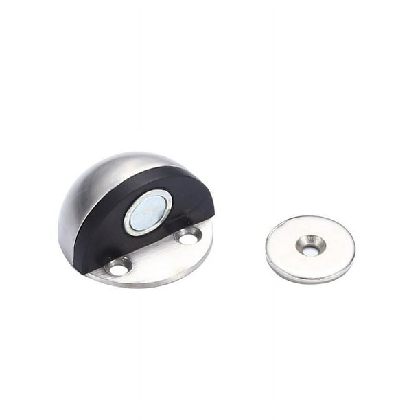 Tope de puerta, paquete de 8, tope de puerta magnético, tope de puerta de níquel satinado cepillado de acero inoxidable en forma de cúpula, silenciador moderno de captura suave