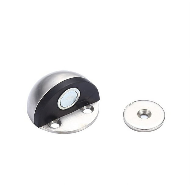 Tope de puerta, paquete de 8, tope de puerta magnético, tope de puerta de níquel satinado cepillado de acero inoxidable en forma de cúpula, silenciador moderno de captura suave