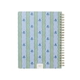 thumbnail image 2 of Papier To Go, College Ruled, Lined Notebook, Spiral, Hardcover, B5 Size - 7.1x 10", Stripe and Floral Print - Ric Rac, Blue, 2 of 4