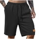 thumbnail image 1 of Pantalones de Cintura Elástica de Algodón de Color Sólido Pantalones de Playa de Pierna Recta con Bolsillos de Cordón, 1 of 8