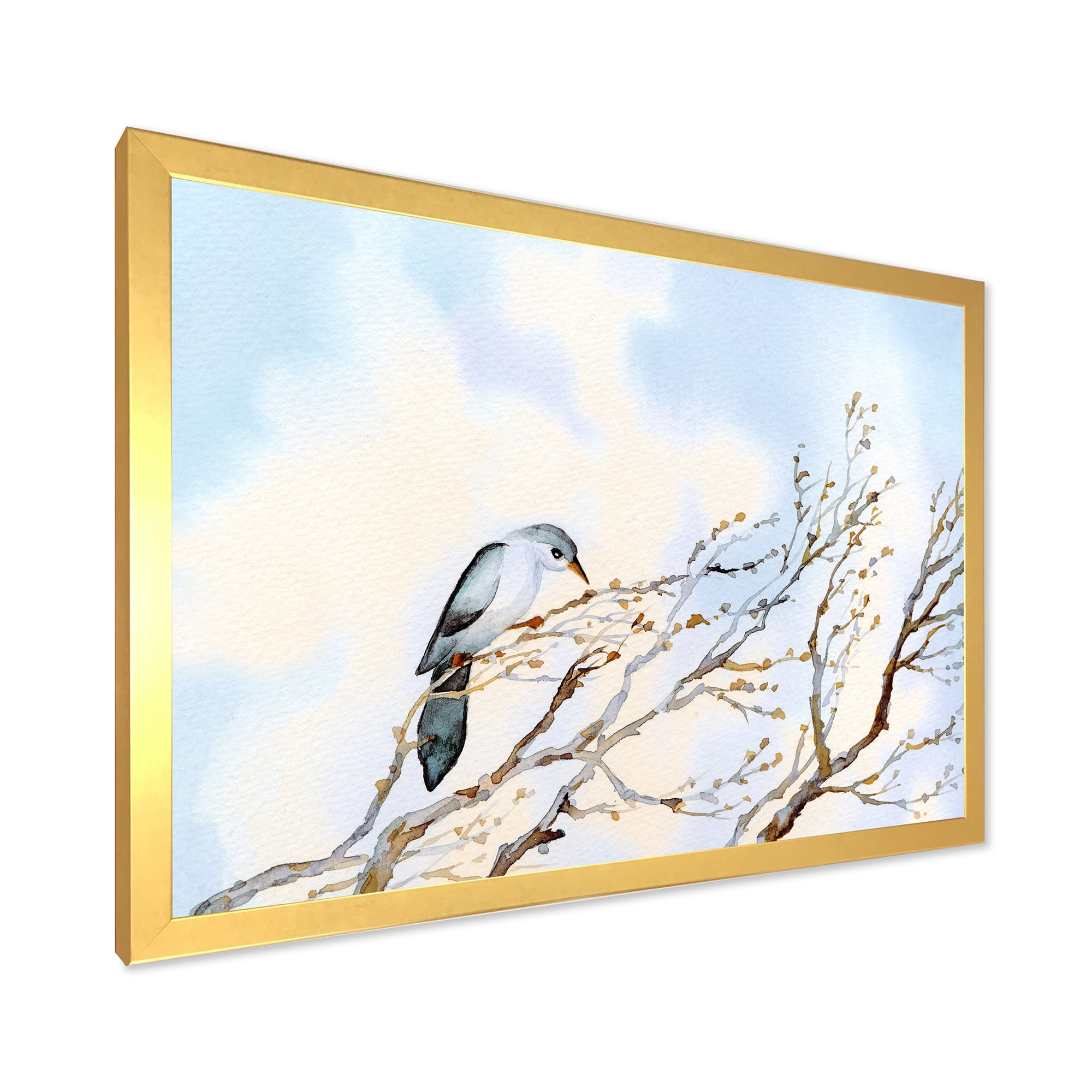 Designart 'Big Old Barren Twig Yard' Traditional Framed Art Print