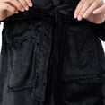 thumbnail image 3 of Bata polar Fruit of the Loom para mujer, negra, talla XL, XXL, 3 of 5