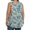 thumbnail image 6 of Jsaierl Womens Plus Size Tank Tops Summer Crewneck Sleeveless Tshirts Oversized Floral Print Tunic Blouses Flowy Hem Cami Top, 6 of 6