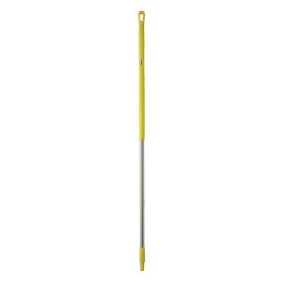 Vikan 59" Color Coded Handle, 1 1/4 in Dia, Yellow, Aluminum 29376