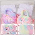 thumbnail image 2 of ColoMX Bolso bandolera de felpa de unicornio, bolso bandolera de dibujos animados, bolso adorable de felpa para niños, 2 of 8