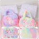 thumbnail image 2 of ColoMX Bolso bandolera de felpa de unicornio, bolso bandolera de dibujos animados, bolso adorable de felpa para niños, 2 of 8