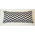 thumbnail image 2 of Aiking Home Luxuries Poly Satin Body Pillow COVER with Zipper Closure, 54 by 20 inch, Black Chevron, 2 of 4