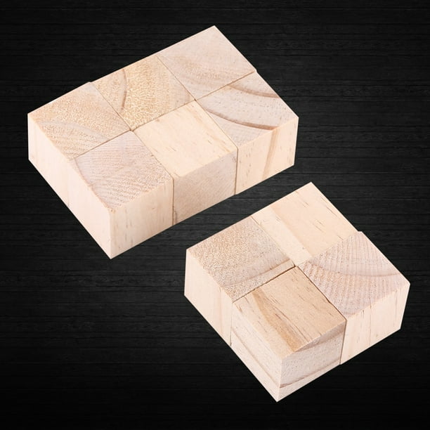 Jeu de 200 cubes de bois de la serie 3 x 1,5 cm | Ensemble de petits cubes en bois | Jouets