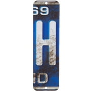 License Plate Letter H Metal Sign Home Decoration Wall Decor