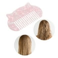 thumbnail image 6 of Unique Bargains 1 Pc Women Durable Cat Ear Hair Comb Pink Acetate Sheet, 6 of 6