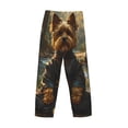 thumbnail image 3 of Vsdgher Forest Creek Cute Dog Print Mens Pajama Pants Sleep & Lounge Pants, PJ Bottoms With elastic waistb and Pockets, 3 of 5