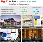 MeLE PCG02 N100 Mini PC Stick Windows 11 Home 4GB LPDDR5 128GB eMMC Fanless Computer Stick (New)