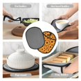 thumbnail image 7 of Pofeuu Brown Wood Grain Sunflower A Print Silicone Pot Mat Mitten With Hanging Loop Heat Resistant Oven Mitts Non-Slip Bbq Baking Smoking Potholders, 7 of 7
