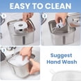 thumbnail image 3 of Ophanie 95oz/2.8L Stainless Steel Cat Water Fountain with Replacement Filters & Silicone Mat, Automatic Water Dispenser for Cats and Dogs, Electric Drinking Bowl Suitable for Multiple Pets, Silver, 3 of 13