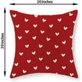 thumbnail image 5 of Valentine''s Day Pillow Covers 20x20 Inch Set of 2, Red Love Heart Valentines Throw Pillows Valentines Decor Square Red Pillowcase Anniversary Decorative Outdoor Cushion Case for Sofa Couch, 5 of 6