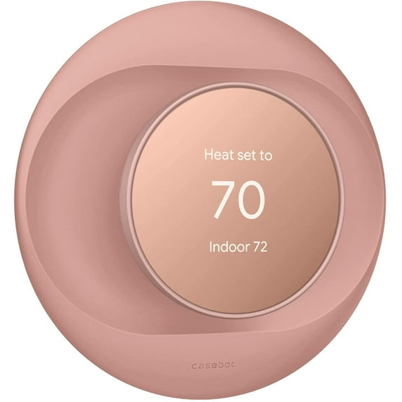 CaseBot Wall Plate Cover Compatible with Google Nest Thermostat 2020, Practical and Stylish Decoration Bracket Mount (Pink Sand)