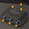 thumbnail image 3 of Mduoduo High Power 12V 24V Car Charger with Triple Socket Splitter for Dashcam Car Accessories, 3 of 10