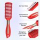 thumbnail image 3 of 1 cepillo de pelo, cepillo desenredante para mujeres y hombres, cepillo de pelo para cabello liso, rizado, largo, corto, grueso, fino, seco, rojo, plástico, 3 of 7