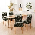 thumbnail image 4 of Chair Covers for Dining Room Set of 4,Hexagon Gold Cubic Spandex Stretch Dining Room Chair Cover,Removable Washable Kitchen Parsons Chair Covers Seat Slipcovers, 4 of 6