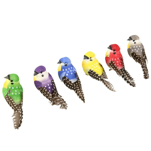 BLLBOO Oiseau Artificiel - Oiseau simulé coloré à la Main Oiseau simulé Artificiel Maison Jardin Décoration de Mariage (12 pièces)