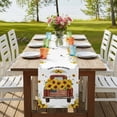 thumbnail image 4 of Table Runners 36 Inches Long Dress Scarves, Sunflower Truck Farmhouse Kitchen/Dining Table Runner, Short Coffee Tablerunners, Yellow Flowers Summer Botanical Watercolor 13x36 Inch, 4 of 9