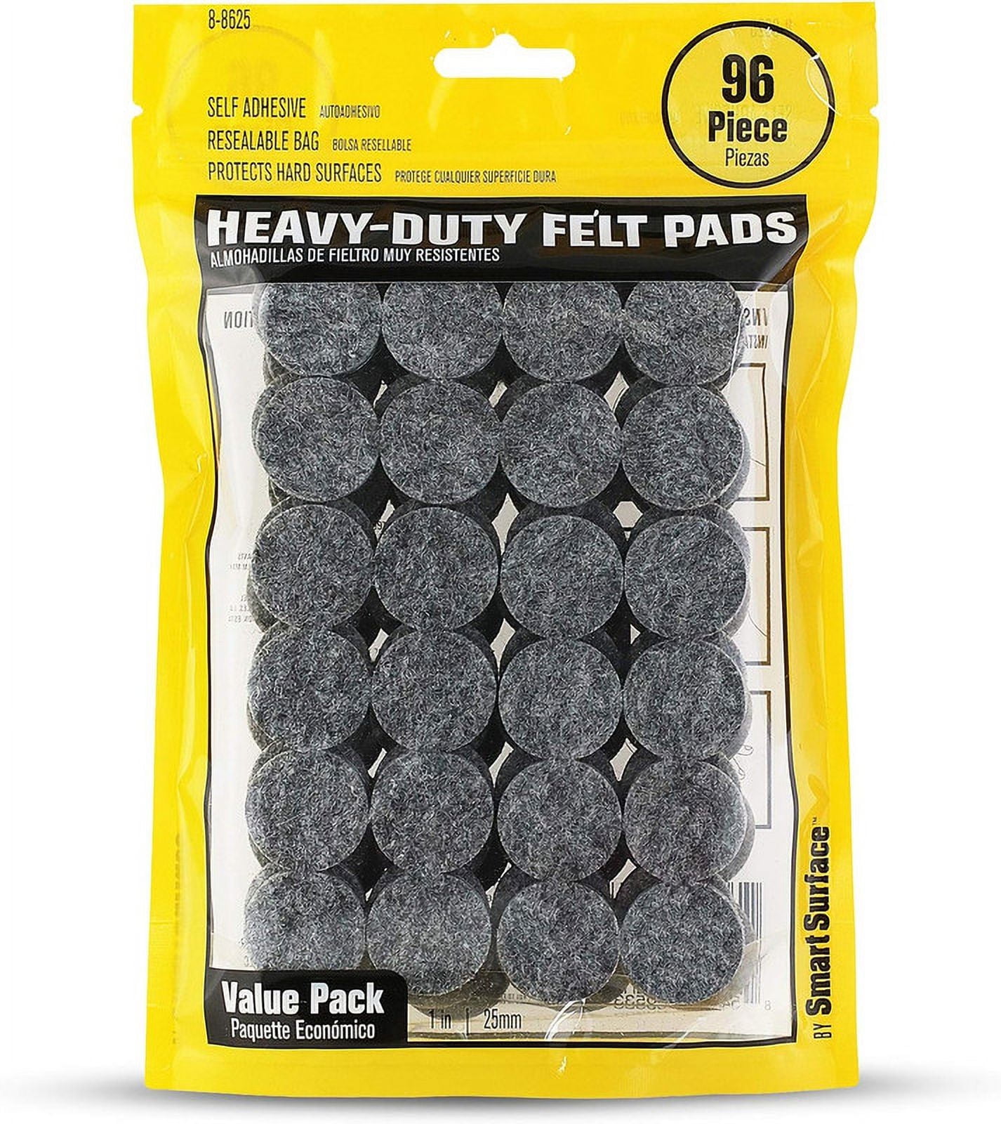 1.5 Inch Heavy Duty Felt Pads - 24 Pack Self-Adhesive Furniture Protectors
