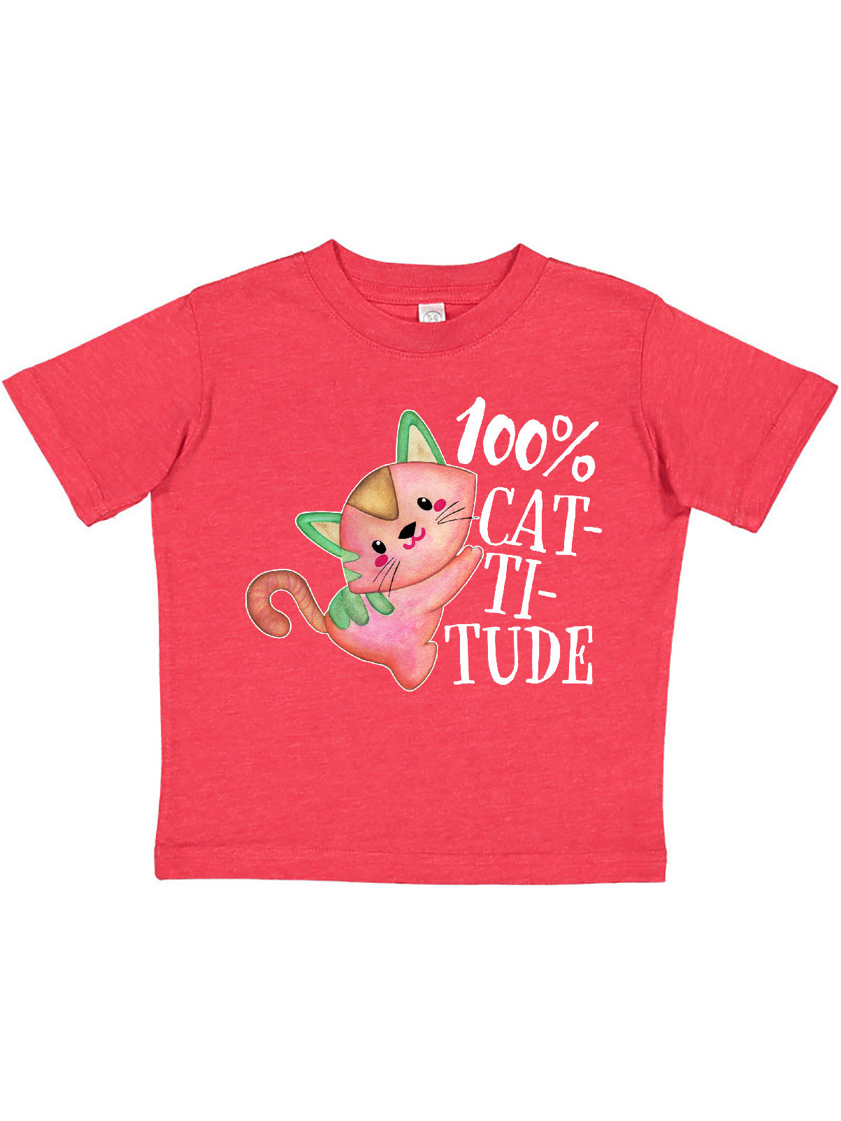 Inktastic 100 Percent Cattitude with Cute Cat Gift Toddler Boy or Toddler Girl TShirt