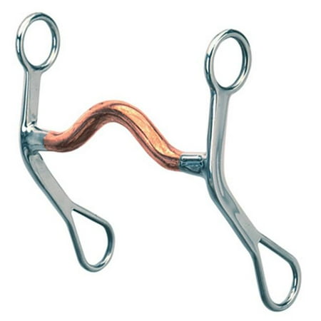 Low Port Show Bit - WEAVER LEATHER LLC Horse Bit, Curb, 5-In. Medium Port Mouth & 6-In. Cheeks CA-5803