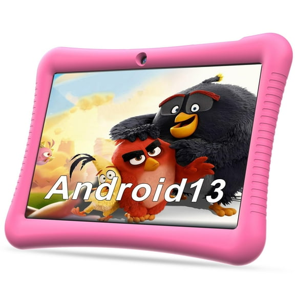 Fivahiva Tablette pour Enfants, Tablette Android 13 de 10,1 Pouces pour Enfants, 32 Go (Extensible à 128 Go), Quadricœur, Google Kids Space, Contrôle Parental, YouTube Kids, GMS, P
