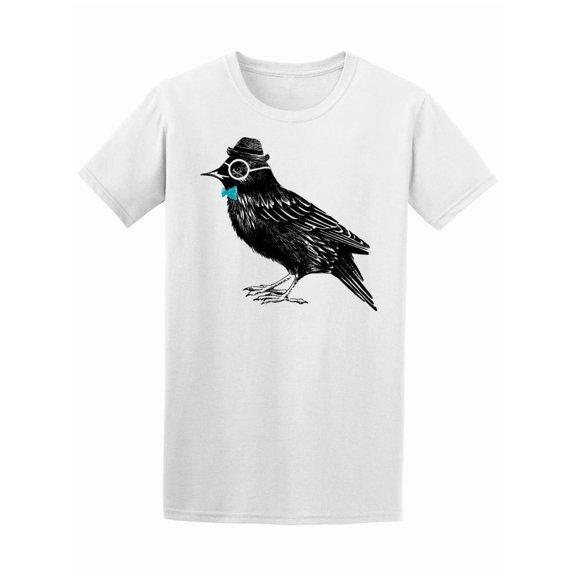 Starling Raven With Hat And Bow Tee Men's -Image by Shutterstock