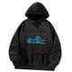 thumbnail image 5 of Sudadera con capucha para mujer, Sudadera con capucha con estampado gráfico suave, Sudadera con capucha de manga larga para chicas adolescentes, ropa , negro, S, 5 of 10