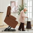 thumbnail image 6 of EuKer Recline Chair Electric, 22.8" Seat Width Lift Chair for Elderly with Heat and Massage, Brown, 6 of 8