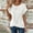 White, variant on Batwing Sleeve Shirts for Women Ribbed Wrap Hem Tees Casual Summer Loose Breathable Streetwear Tops