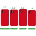 thumbnail image 2 of Manducary Liquid Silicone Case Compatible with iPhone 12/Mini/Pro/Max (2020), Gel Rubber Full Body Protection Cover Case Drop Protection Case (Red,iPhone 12 pro max), 2 of 7