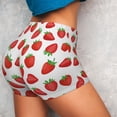 thumbnail image 3 of KLL Strawberries Pattern Workout Shorts for Women Scrunch Short Gym Yoga Running Sport Active Exercise Fitness Shorts, 3 of 8