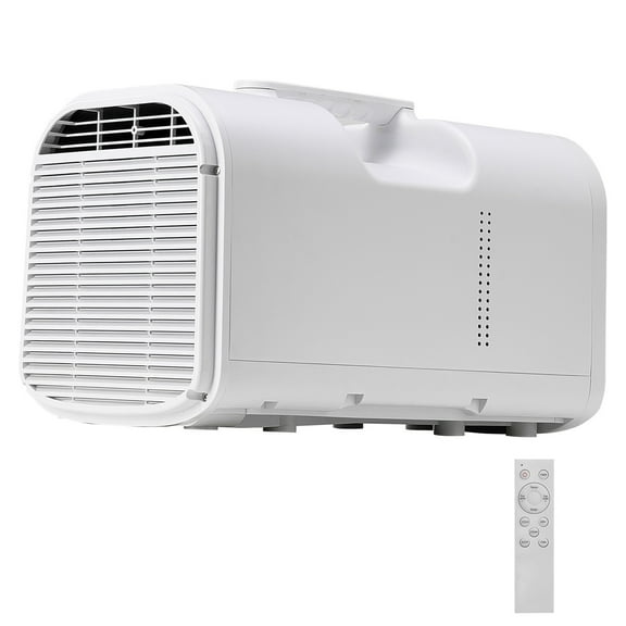 KFFKFF Mobile Cooling System, 4250 BTU Tri-Speed Climate Control Device with 24H Scheduler, Remote-Operated Portable AC with Variable Heat Range 16-32℃, Suitable for External Shelter Camping