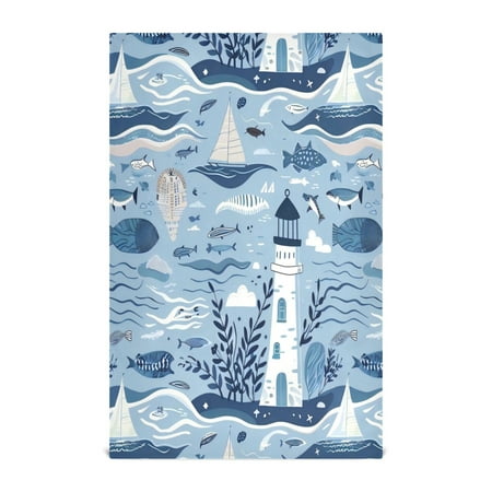 

Kitchen Towel 28x18 Inches x4，Plate Towel Decorative Towel Napkin Tea Towel Tea Towels For Kitchen Dish Cloths & Dish Towels Seaside Lighthouse