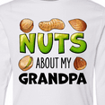 thumbnail image 4 of Inktastic Nuts About My Grandpa Peanut, Almond, Pistachio Long Sleeve Youth T-Shirt, 4 of 5