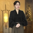 thumbnail image 5 of Women's Lightweight Soft Shawl Wrap with Sleeves Elegant Outer Warm Knitted Open Front Poncho Cape Fall Winter Warm Shawls Cape, 5 of 7