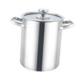 thumbnail image 1 of Stainless Steel Stockpot with Lid Multipurpose Deep Frying Stock Pots Heavy Duty Only Pot, 1 of 8