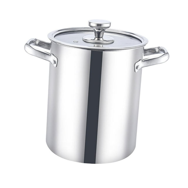 Stainless Steel Stockpot with Lid Multipurpose Deep Frying Stock Pots Heavy Duty Only Pot