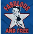 thumbnail image 2 of Betty Boop Cartoon Fabulous and Free Zip Hoodie Sweatshirt Women Brisco Brands M, 2 of 5