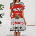 thumbnail image 2 of TOMATO SOUP Sundress Short Sleeve Dress Summer Women Clothes Dress for Women Dresses, 2 of 7