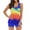 Deep Blue, variant on Women Padded Bikini Boyshorts Push-up Tankini Swimsuit Swimwear Plus Size Swimdress