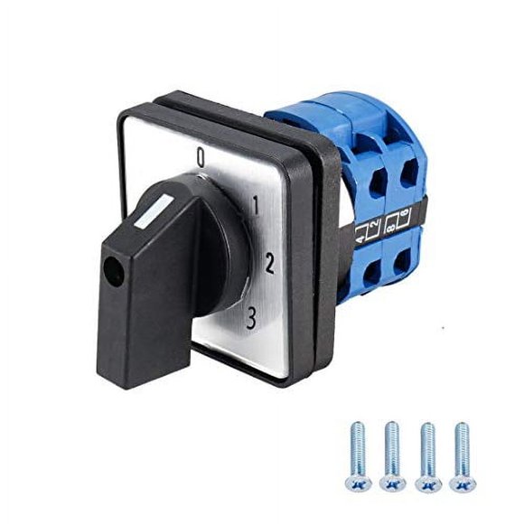 VictorsHome Changeover Switch SYW28-20 4 Positions 8 Terminals Universal Rotary Cam Selector Latching Switches 550V 20A