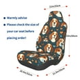 thumbnail image 3 of Wukai Cute Puppy Full Set Car Seat Covers with Soft Padding Universal Auto Front Seats Protector and Cushion Mat, 3 of 5
