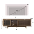 thumbnail image 2 of ZephyPaws 74” Large Cat Litter Box Enclosure with Cat Scratcher,Hidden Wooden Indoor Cat House,TV Stand Side Table Pet Washroom Furniture for Indoor Cats,Walnut, 2 of 10