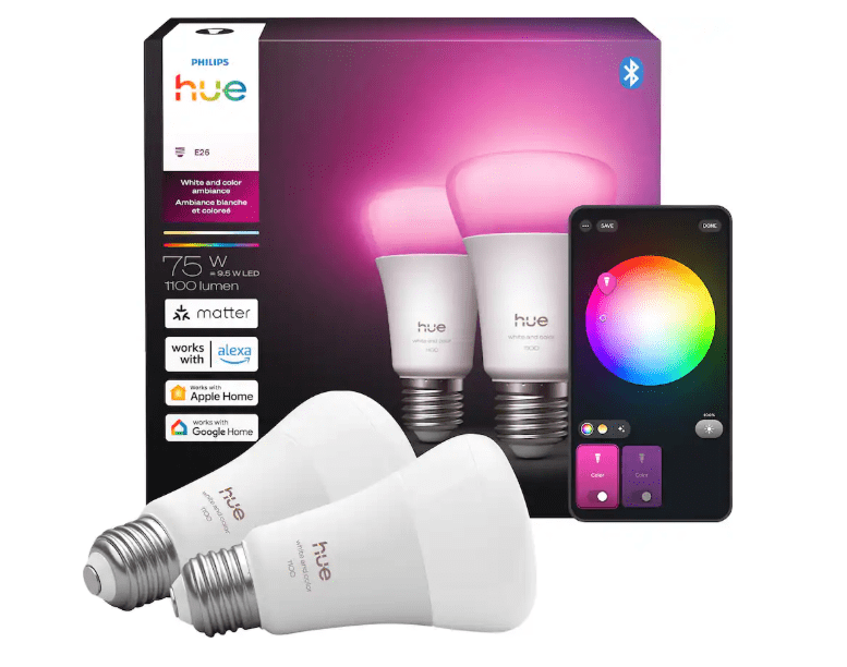 Philips Hue White Ambiance A21 High Lumen Smart Bulb - Walmart.com