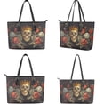 thumbnail image 3 of TSOVTHRID Skull Crown Rose Print Purse for Women Pu Leather Black Shoulder Purse Top Handle Tote Satchels with Wallet Large Capacity Handbag Wallet Set for Shopping Walking, 3 of 7